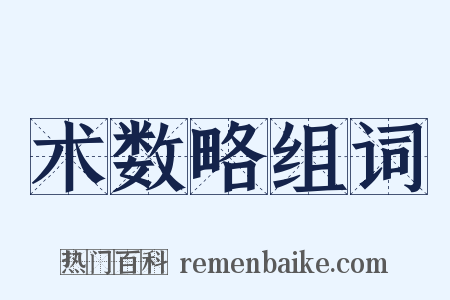 术数略组词是什么意思的图片